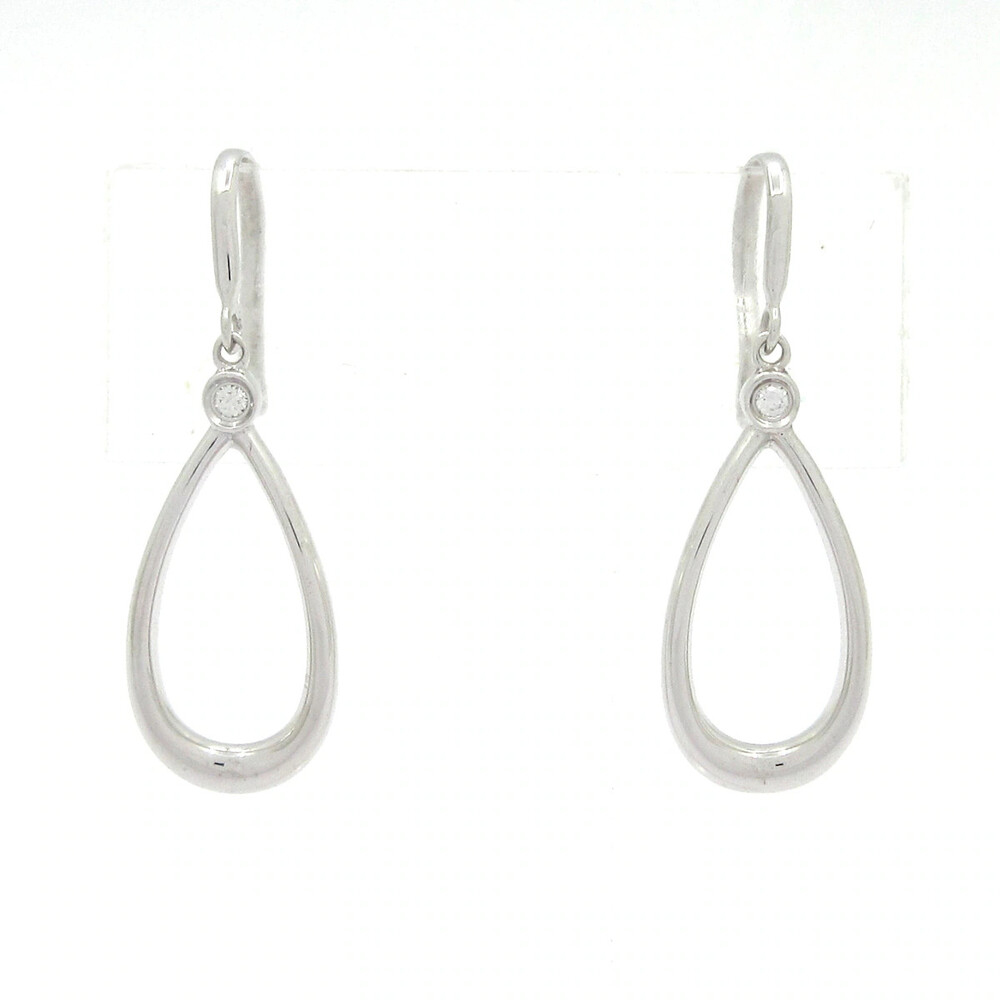 Tiffany&Co. Open Teardrop 18K White #374118T14B
